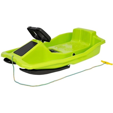 SANKI PLASTIKOWE Z HAMULCEM I KIEROWNICĄ MIKOŁAJ 97x53x25CM ZIELONE Enero