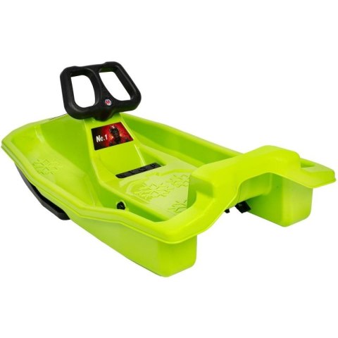 SANKI PLASTIKOWE Z HAMULCEM I KIEROWNICĄ MIKOŁAJ 97x53x25CM ZIELONE Enero