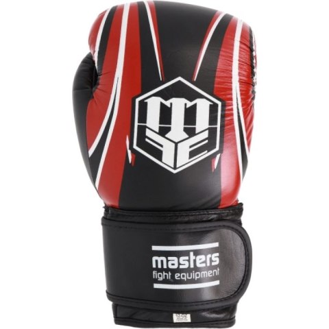 Rękawice bokserskie skórzane RBT-5A czarno-czerwone MASTERS FIGHT EQUIPMENT