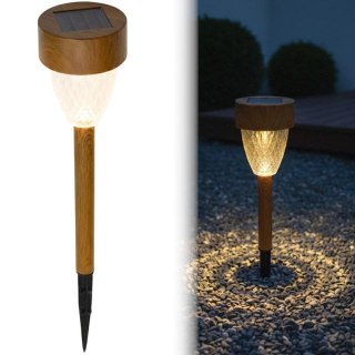 LAMPA SOLARNA IMITACJA DREWNA 7x37CM SASKA GARDEN