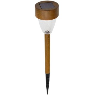 LAMPA SOLARNA IMITACJA DREWNA 7x37CM SASKA GARDEN