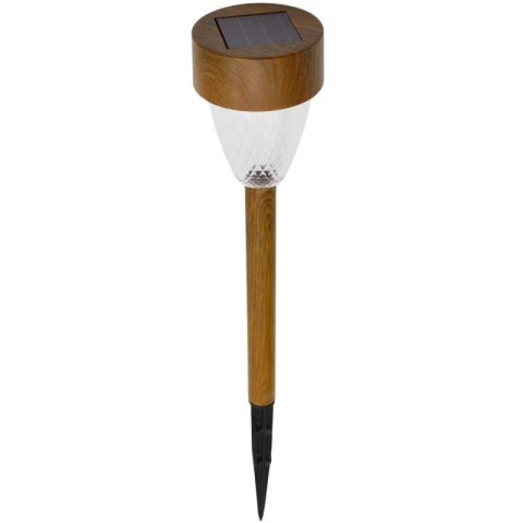 LAMPA SOLARNA IMITACJA DREWNA 7x37CM SASKA GARDEN