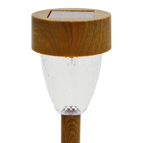 LAMPA SOLARNA IMITACJA DREWNA 7x37CM SASKA GARDEN