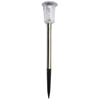 LAMPA SOLARNA KRYSZTAŁ INOX 5,5x33CM SASKA GARDEN