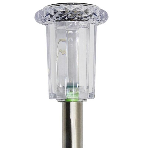 LAMPA SOLARNA KRYSZTAŁ INOX 5,5x33CM SASKA GARDEN