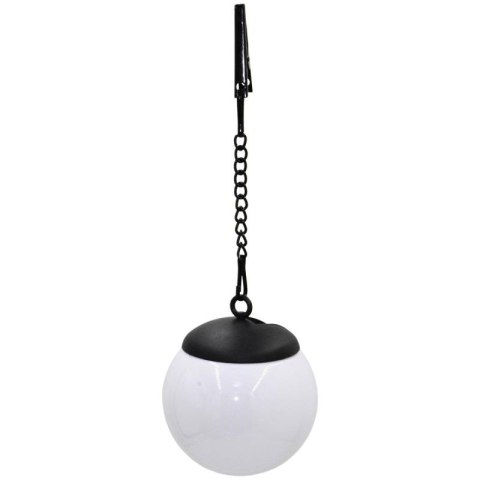 LAMPA SOLARNA PLASTIKOWA KULA WISZĄCA NA KLIPS 10X30CM KPL.2SZT