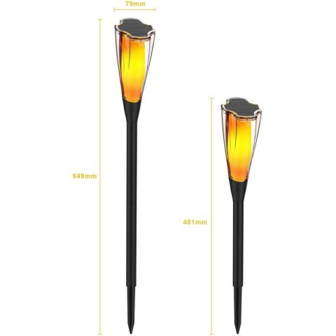 LAMPA SOLARNA POCHODNIA 7,5x7,5x65CM SASKA GARDEN