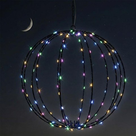 LAMPA SOLARNA WISZĄCA KULA 30CM 120 LED MULTIKOLOR SASKA GARDEN