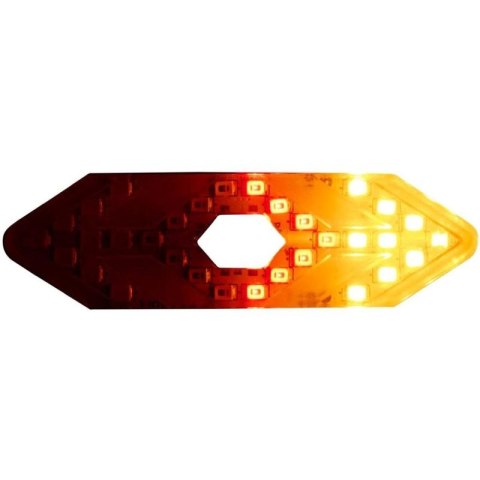 LAMPKA ROWEROWA TYŁ Z SYGNALIZATOREM LED ŁADOWANIE USB DUNLOP