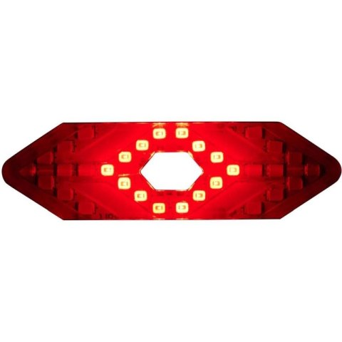 LAMPKA ROWEROWA TYŁ Z SYGNALIZATOREM LED ŁADOWANIE USB DUNLOP