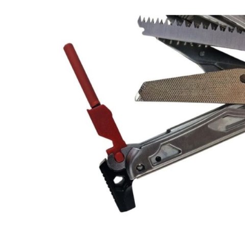 Multitool AZYMUT Giewon FS - Fire Starter - 19 narzędzi - krzesiwo + gwizdek + kabura do pasa (H2038A) Starter
