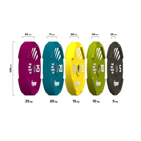 Tiguar kolorowy bumper gumowy 25kg Tiguar