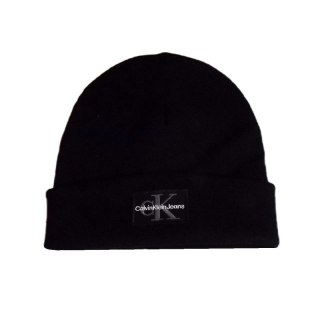 Czapka zimowa Calvin Klein CK Logo Beanie Czarna - LZ04D8080G-UB1