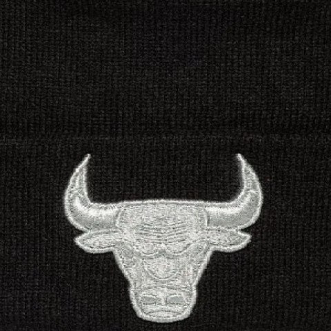 Czapka zimowa New Era NBA Chicago Bulls Metallic Black Cuff Knit Beanie Czarna - 60691272