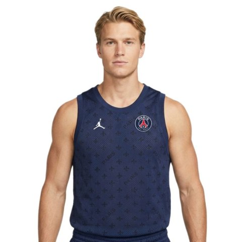 Koszulka Air Jordan x Paris Saint Germain Mesh Jersey Midnight Navy/White - DB6478-410