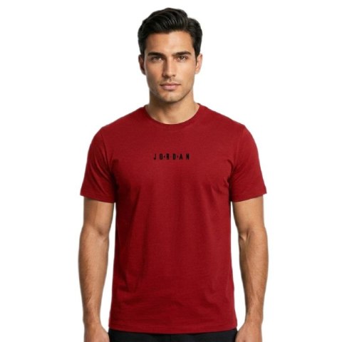 Koszulka sportowa T-shirt męski Air Jordan Jumpman Embroidered Air Crew Czerwona - DM3182-689