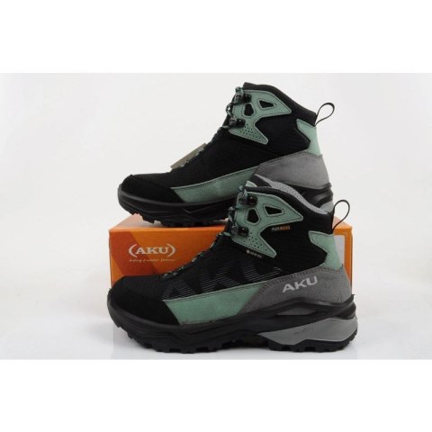 Aku buty sportowe trekkingowe damskie Adapta Gore-tex skórzane czarne zielone Aku