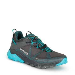 Aku buty sportowe trekkingowe damskie Flyrock Gore-tex wytrzymałe szare niebieskie Aku
