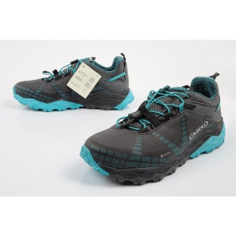 Aku buty sportowe trekkingowe damskie Flyrock Gore-tex wytrzymałe szare niebieskie Aku
