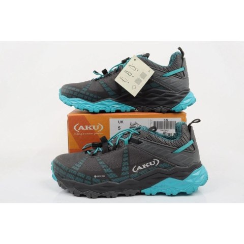 Aku buty sportowe trekkingowe damskie Flyrock Gore-tex wytrzymałe szare niebieskie Aku