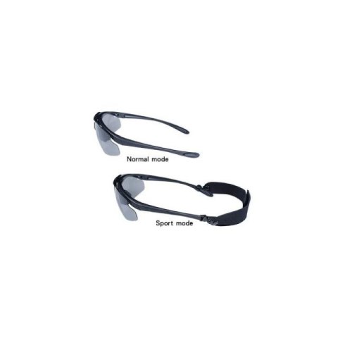 Okulary strzeleckie Wosport Black - 3 wymienne wizjery, pasek WD