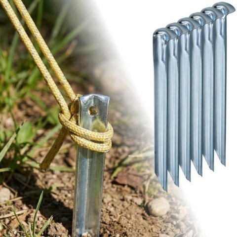 ŚLEDZIE SZPILKI DO NAMIOTU 20.5CM KPL.6SZT METALOWE ENERO CAMP Enero Camp