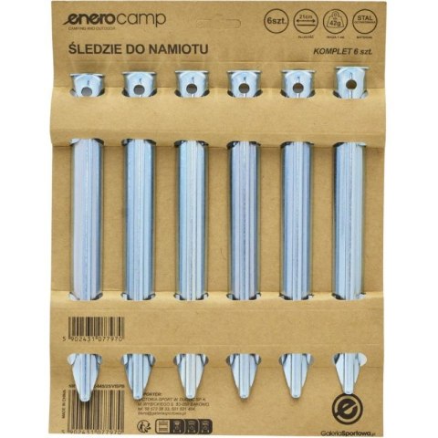 ŚLEDZIE SZPILKI DO NAMIOTU 20.5CM KPL.6SZT METALOWE ENERO CAMP Enero Camp