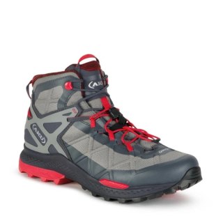 Aku buty trekkingowe męskie Rocket Gore-tex turystyczne za kostkę szare czerwone Aku