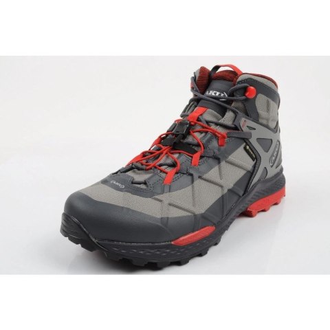 Aku buty trekkingowe męskie Rocket Gore-tex turystyczne za kostkę szare czerwone Aku