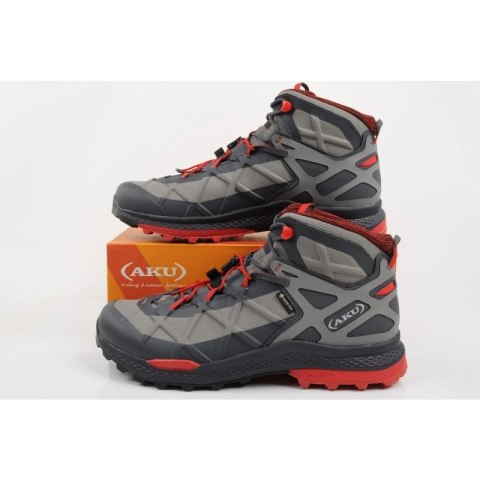 Aku buty trekkingowe męskie Rocket Gore-tex turystyczne za kostkę szare czerwone Aku