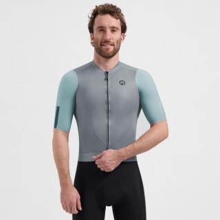 Rogelli koszulka FAST szaro-turkusowa 2XL Rogelli