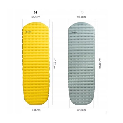 Qunature materac samopompujący żółty L 200x64x8cm Qunature