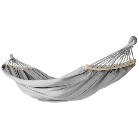 HAMAK OGRODOWY 2 OSOBOWY LUXE XXL 250x150CM Z DRĄŻKIEM I POKROWCEM SZARY 1031170 Enero Camp