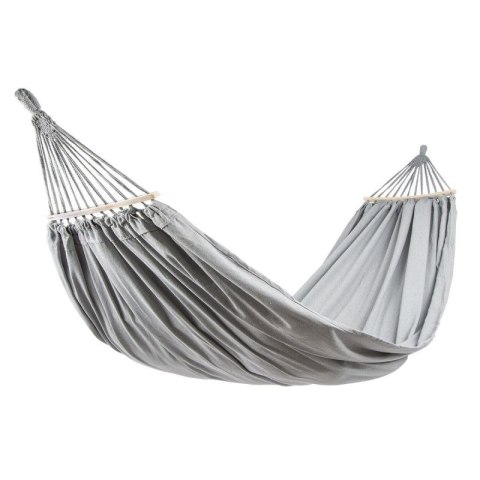 HAMAK OGRODOWY 2 OSOBOWY LUXE XXL 250x150CM Z DRĄŻKIEM I POKROWCEM SZARY 1031170 Enero Camp