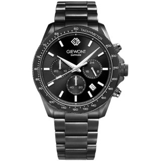 Zegarek Męski Giewont Chronograph Sapphire Czarny GW3520-B1 Giewont