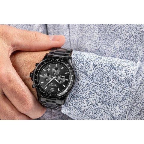 Zegarek Męski Giewont Chronograph Sapphire Czarny GW3520-B1 Giewont