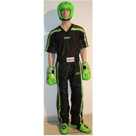 Strój do kickboxingu TOP TEN NEON czarno-zielony