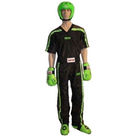 Strój do kickboxingu TOP TEN NEON czarno-zielony