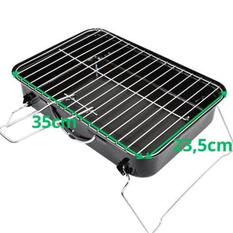 GRILL TURYSTYCZNY RANGER 35x25,5CM CZARNY BBQ LINE