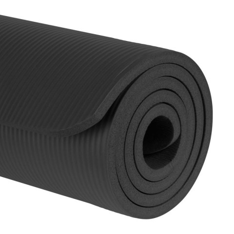 REBEL ACTIVE MATA GIMNASTYCZNA DO ĆWICZEŃ JOGA, PILATES, FITNESS, 183X61CM, GRUBOŚĆ 6MM, MATERIAŁ TPE RBA-3152-BK Rebel