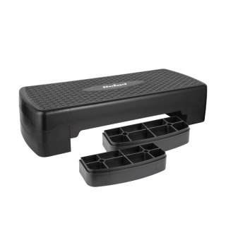 REBEL ACTIVE STEP DO AEROBIKU I ĆWICZEŃ FITNESS, 3 STOPNIE, 68 CM, CZARNY RBA-3227-BK Rebel