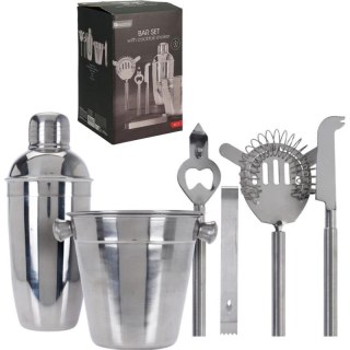ZESTAW BARMAŃSKI 6 ELEMENTÓW SHAKER DO DRINKÓW SZCZYPCE Excellent houseware