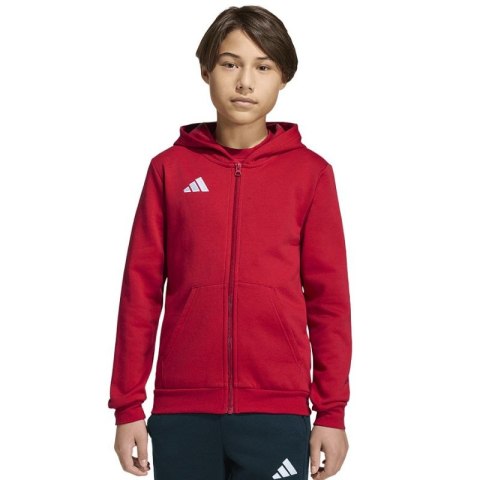 Bluza dla dzieci adidas Entrada 26 Full Zip Hoodie czerwona KH1781 Adidas