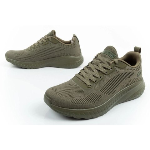 Skechers buty męskie sportowe Bobs Squad Chaos oliwkowe lekkie oliwkowe Skechers