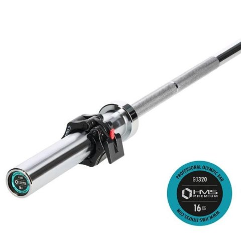 Gryf olimpijski HMS LOCK JAW BLACK 183 cm GO320 HMS