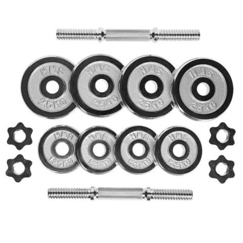 Sztangielki w walizce CHROME HMS 2x10kg STC20 HMS