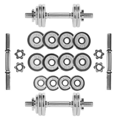 Sztangielki w walizce CHROME HMS 2x7,5kg STC15 HMS