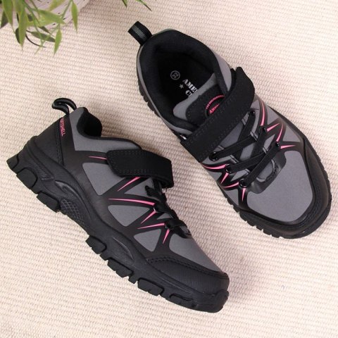 Buty trekkingowe na rzep American Club Jr AM902A szare American