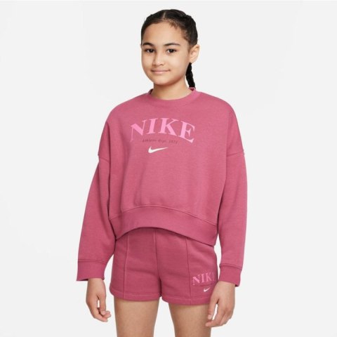 Bluza Nike Sportswear Trend Flc Crew Jr DV2563 633 Nike SPORTSWEAR