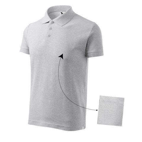 Koszulka polo Malfini Cotton M MLI-21203 jasnoszary melanż Malfini